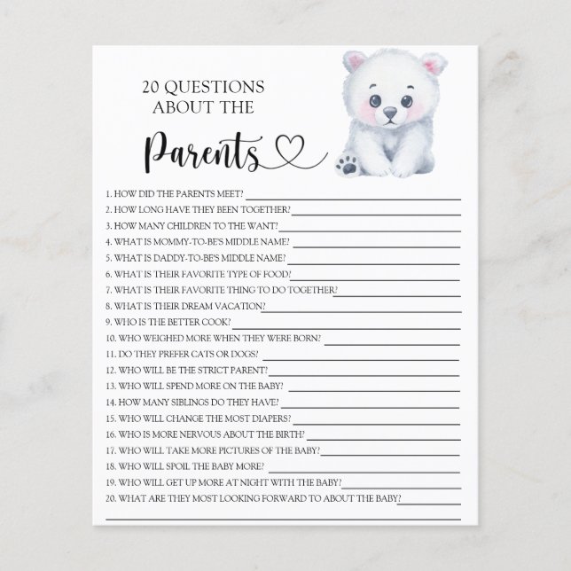 Nallen Winter polar - spel om föräldrarna (Framsida)