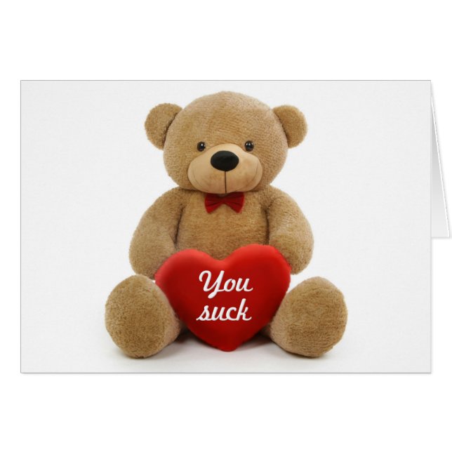 nallen "You Suck" Hälsningskort (Framsidan Horizontal)