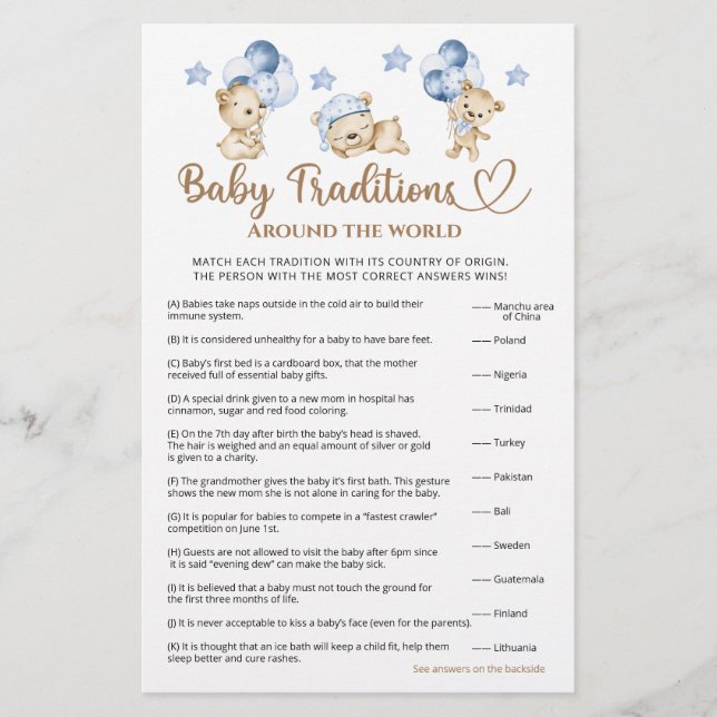 Nallens babydusch Baby Traditions (Framsida)