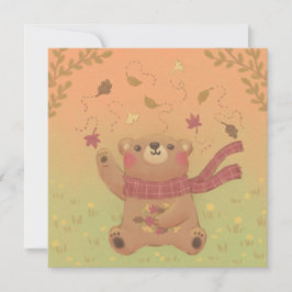 Nallens Höst löv höst Inbjudningar