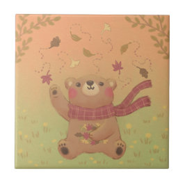 Nallens Höst löv höst Kakelplatta