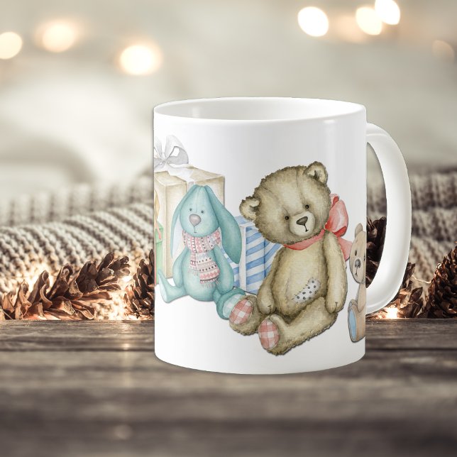 Nallens julmorgon i familjen kaffemugg (Skapare uppladdad)