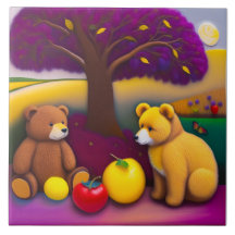 Nallens Picnic - Barns keramiska panel