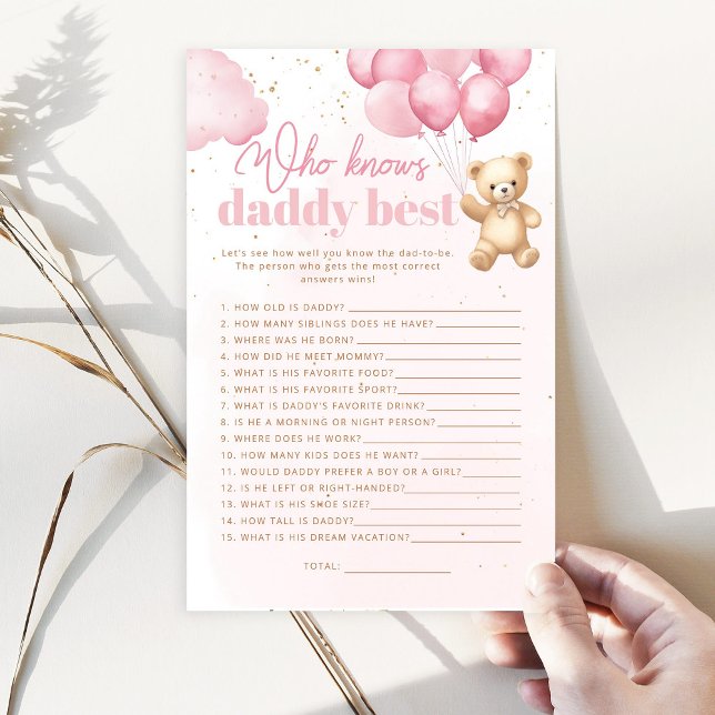 Nallens rosa Vem vet vilken pappa som har bäst dus (Skapare uppladdad)