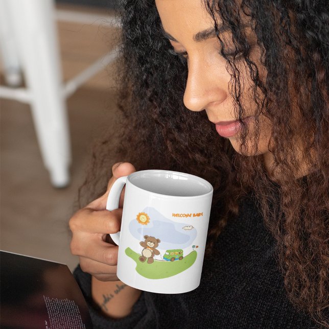 Nallens välkomstutkast Baby Nursery Design Kaffemugg (Skapare uppladdad)