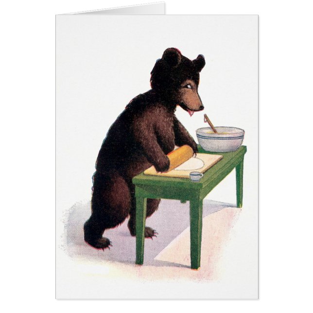 NalleRolls deg för kexar Hälsningskort (Framsidan)