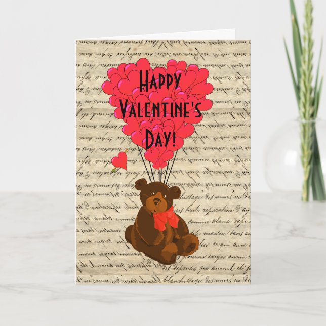 Nallevalentines day helgkort (Framsida)