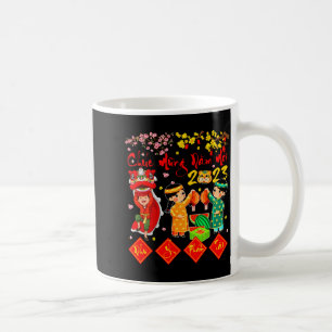 Nam Moi Nhu Y vietnamesiskt lunärt nyår kattår F Kaffemugg