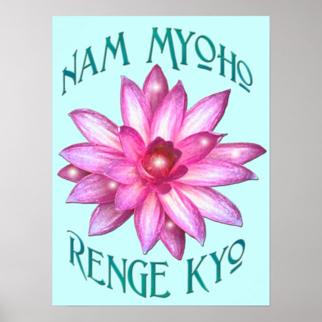 "Nam Myoho Renge Kyo"Buddhism Poster Skriv ut (Framsidan)