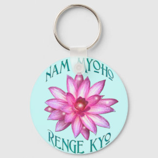 Nam Myoho Renge Kyo med Lotus Flower Design Nyckelring