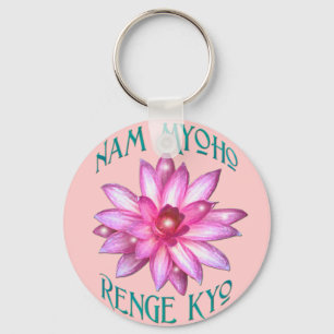 Nam Myoho Renge Kyo med lotusblommablommadesign Nyckelring