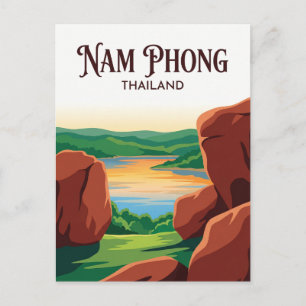 Nam Phong nationalpark Thailand Vykort