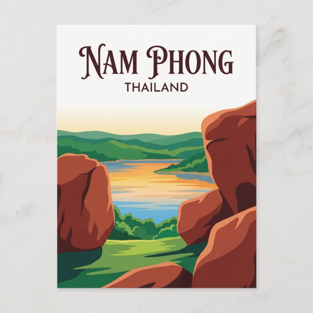 Nam Phong nationalpark Thailand Vykort (Framsida)