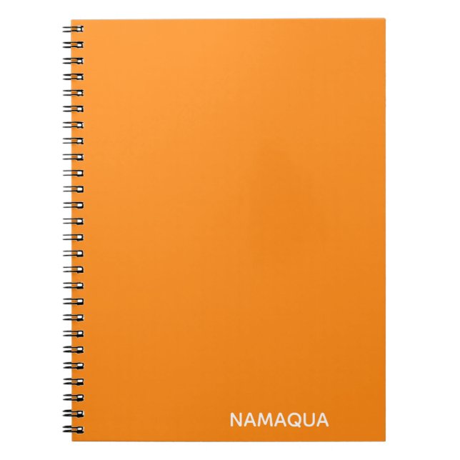 Namaqua orange färg namn anteckningsbok (Framsidan)