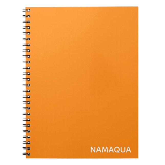 Namaqua orange färg namn anteckningsbok (Framsidan)