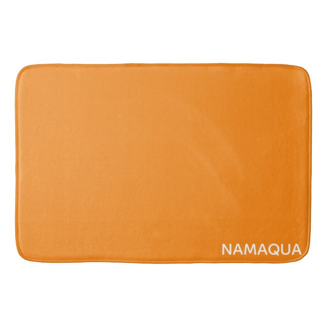 Namaqua orange färg namn badrumsmatta (Framsidan)