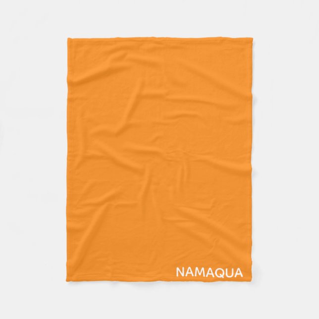 Namaqua orange färg namn fleecefilt (Framsidan)