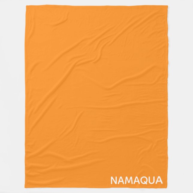 Namaqua orange färg namn fleecefilt (Framsidan)