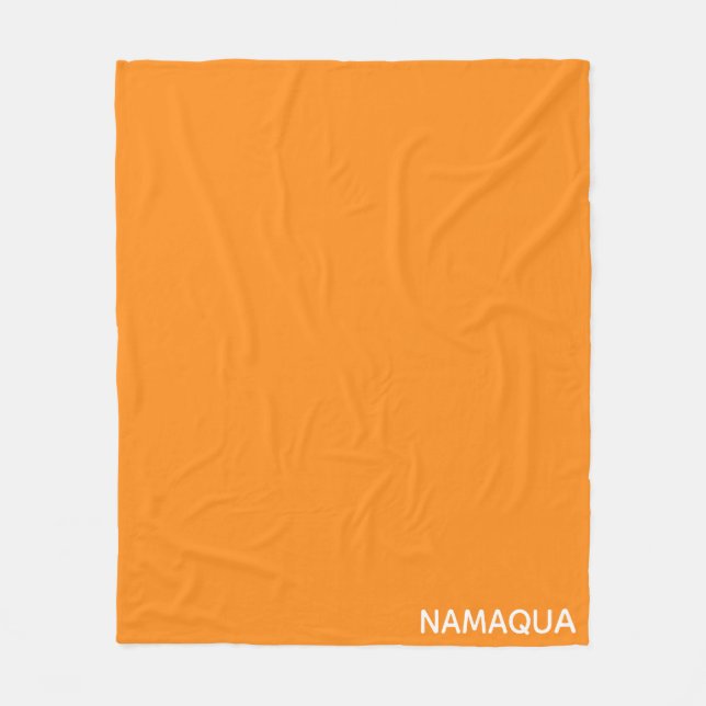 Namaqua orange färg namn fleecefilt (Framsidan)