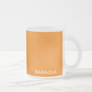Namaqua orange färg namn frostad glasmugg