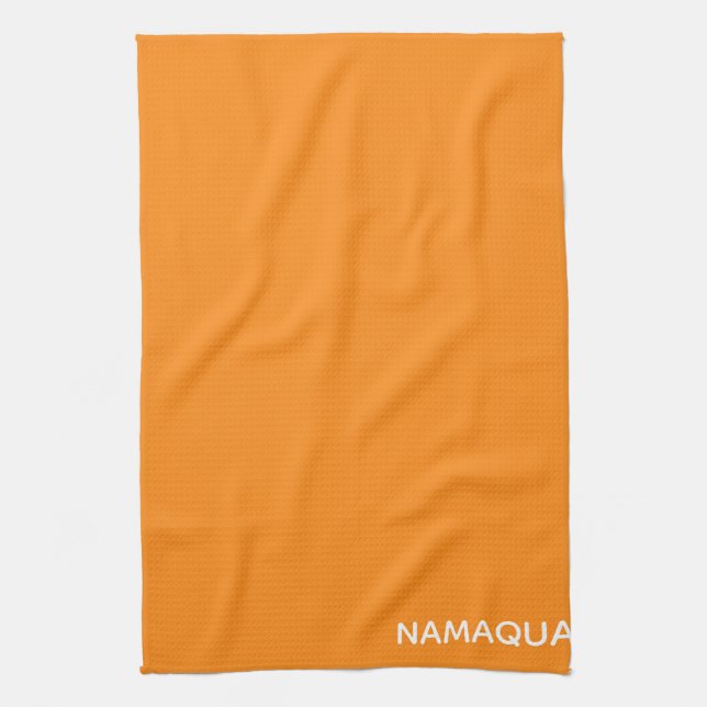 Namaqua orange färg namn kökshandduk (Vertikal)