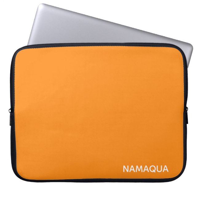 Namaqua orange färg namn laptop fodral (Framsidan)