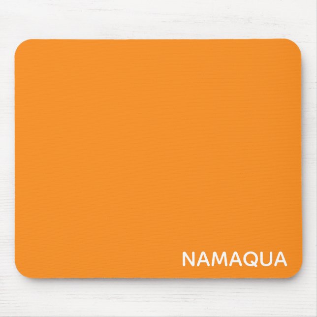 Namaqua orange färg namn musmatta (Framsidan)