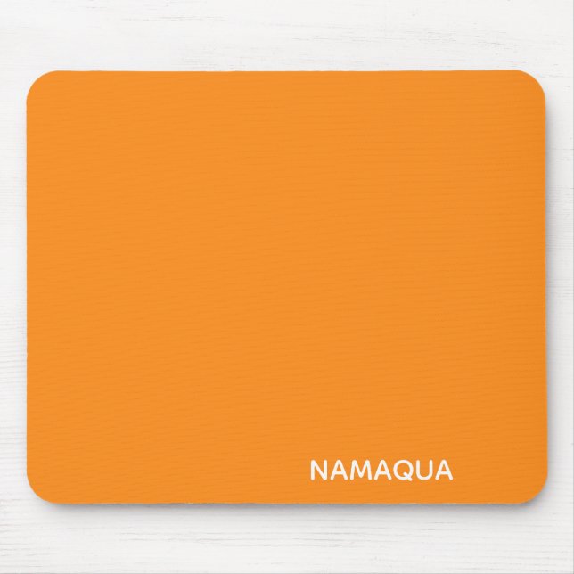 Namaqua orange färg namn musmatta (Framsidan)