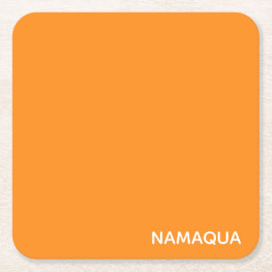Namaqua orange färg namn underlägg papper kvadrat