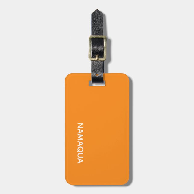 Namaqua orange färgnamn bagagebricka (Vertikal Framsida)