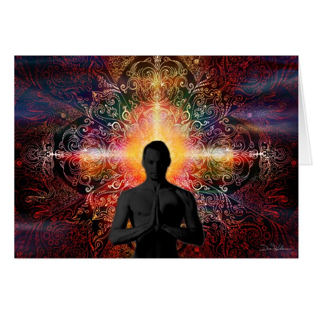 Namaskar vågrät hälsningskort (Framsidan Horizontal)