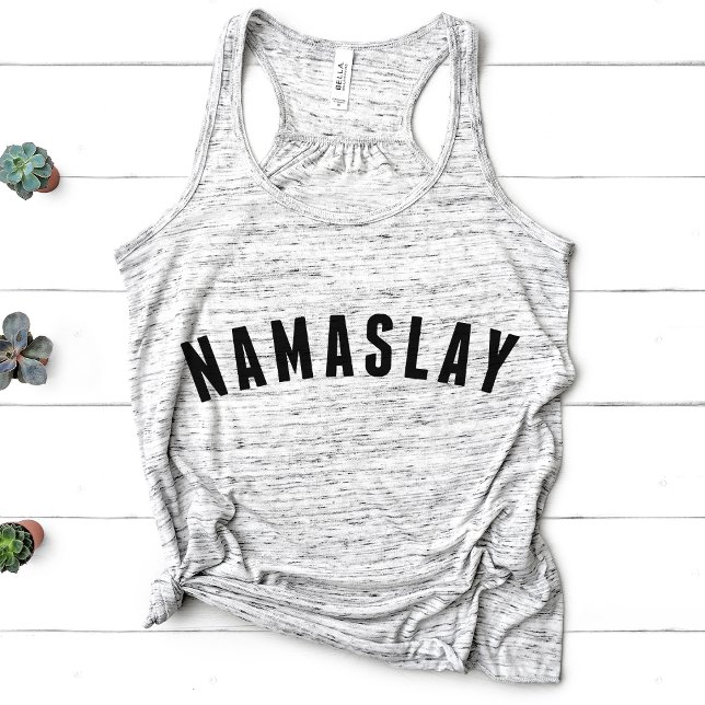 Namaslay Funny Yoga Linne Med Racerback (Skapare uppladdad)