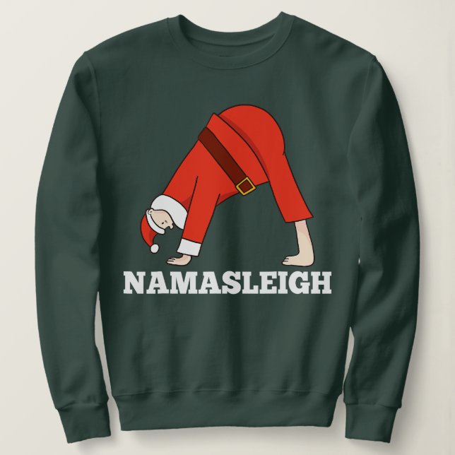 NamaSleigh jul Yoga Namaste T Shirt (Design framsida)