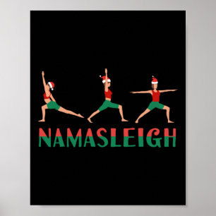 Namasleigh jul yoga träning ren Xmas Li Poster