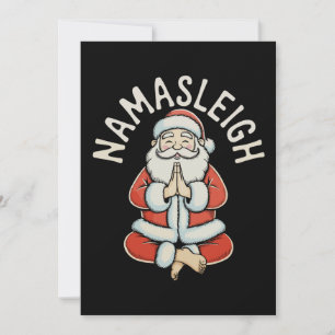 Namasleigh Tomte Sleigh Namaste Yoga Meditation Julkort
