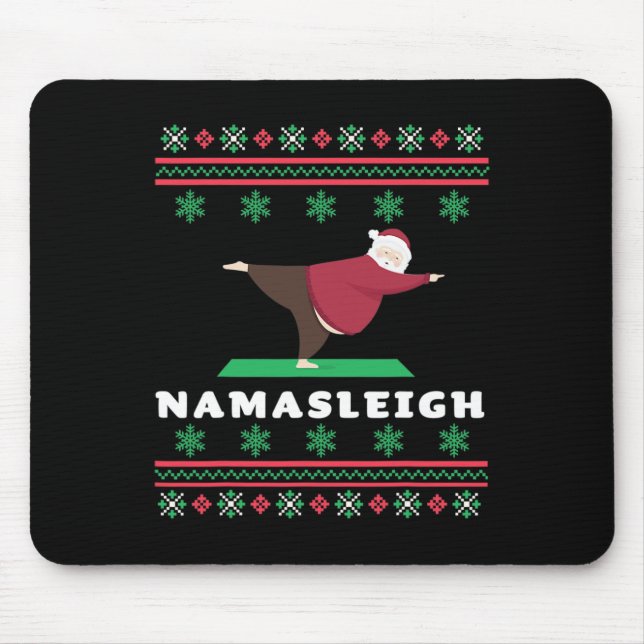 Namasleigh Tomte som gör yoga  Musmatta (Framsidan)