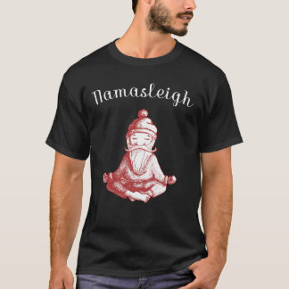 Namasleigh yogaälskare med santa jul t shirt