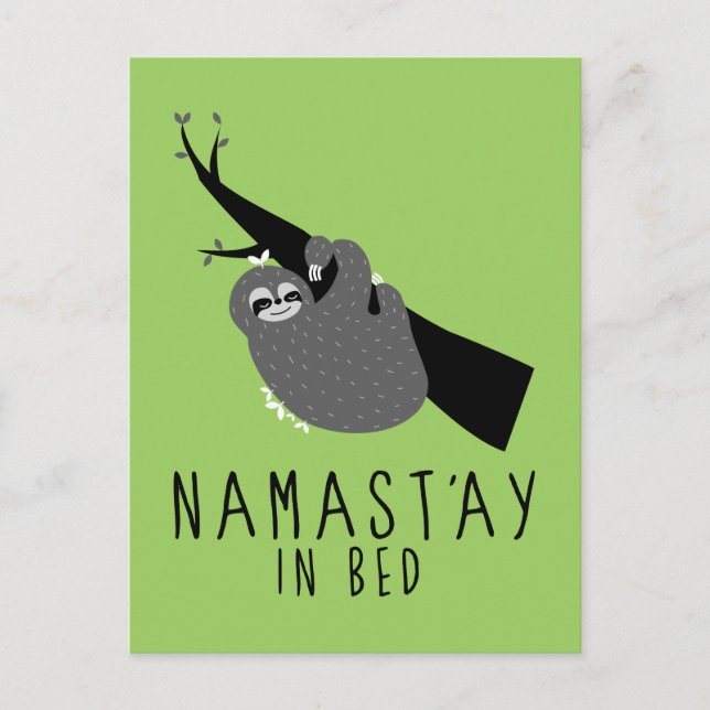 namast i säng sluttning vykort (Framsida)