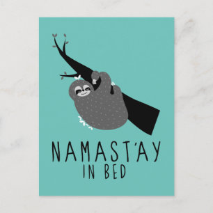 namast i säng sluttning vykort