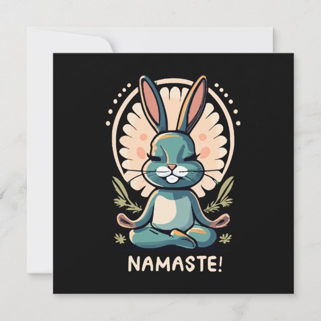 namasta kanin i kanin i bunny yoga inbjudningar (Framsida)