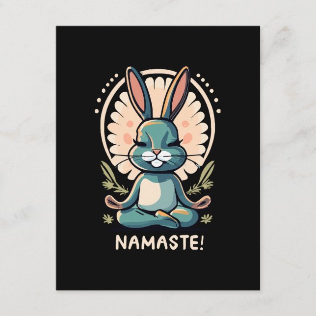 namasta kanin i kanin i bunny yoga tilläggskort (Framsida)
