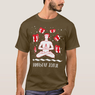 Namastay Glatt Funny Yoga jul Tshirt Holida T Shirt
