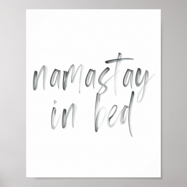 Namastay in Bed Watercolor Poster (Framsidan)