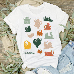 Namastay Katt Yoga Rolig Yoga Kattälskare T Shirt