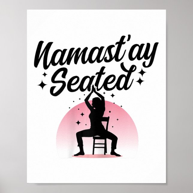 Namastay Sittande - Stol Yoga  Poster (Framsidan)