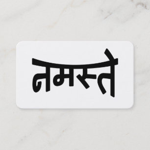 Namaste (नमस्ते) - Devanagari-skrift Visitkort