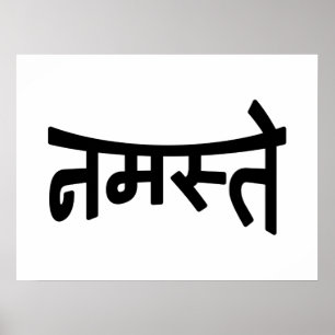 Namaste (न म स् ते) - Devanagari-skript Poster
