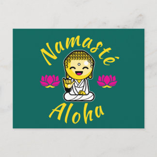 Namaste Aloha-skylt Buddha Humor Vykort