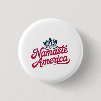 Namaste Amerika Patriotic Yoga Button Knapp