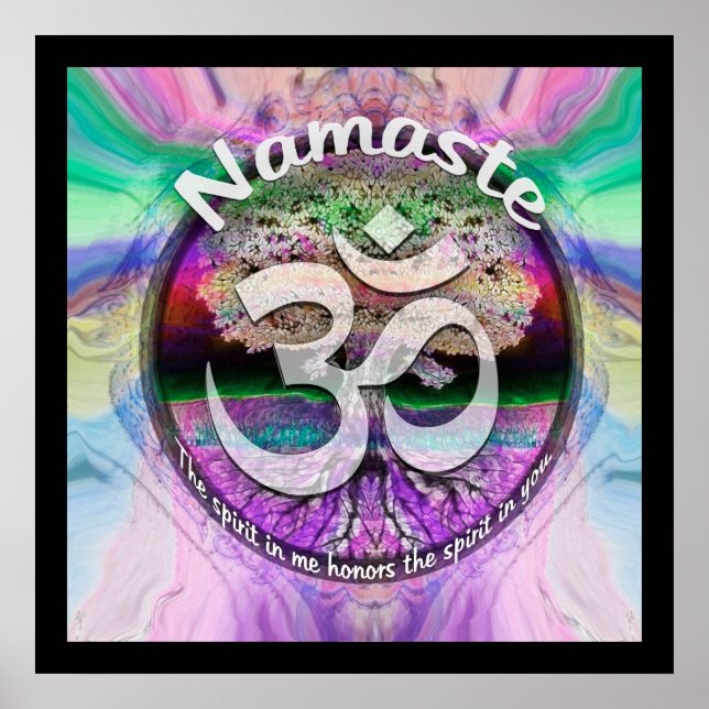 Namaste andan i mig hedrar andan i dig poster (Framsidan)